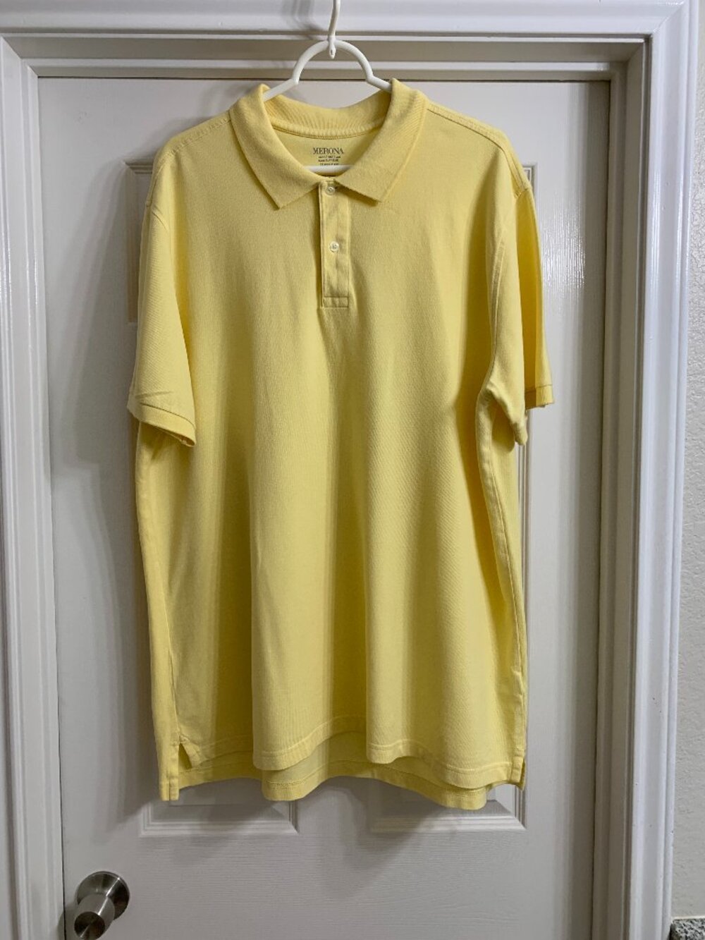 Merona Brand Men's Yellow Polo Style Shirt, Size XXL